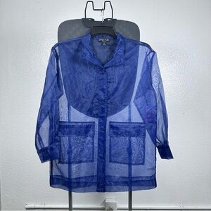 Johnny Wujek Sheer Blue Women's Top Size E